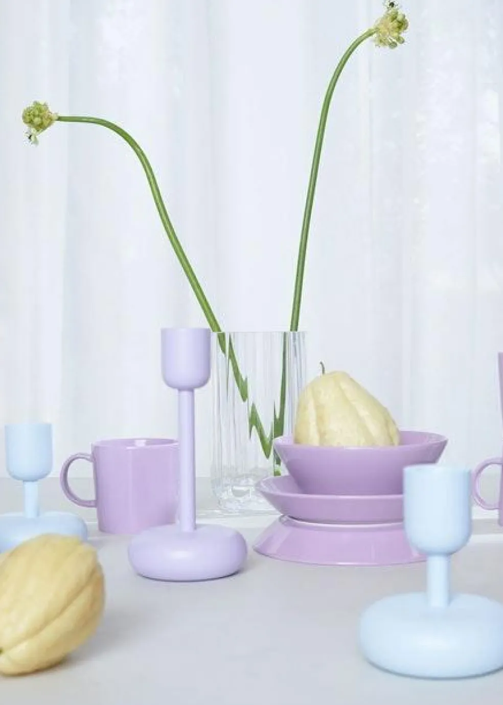 Nappula Candle Holder 107 mm, Aqua