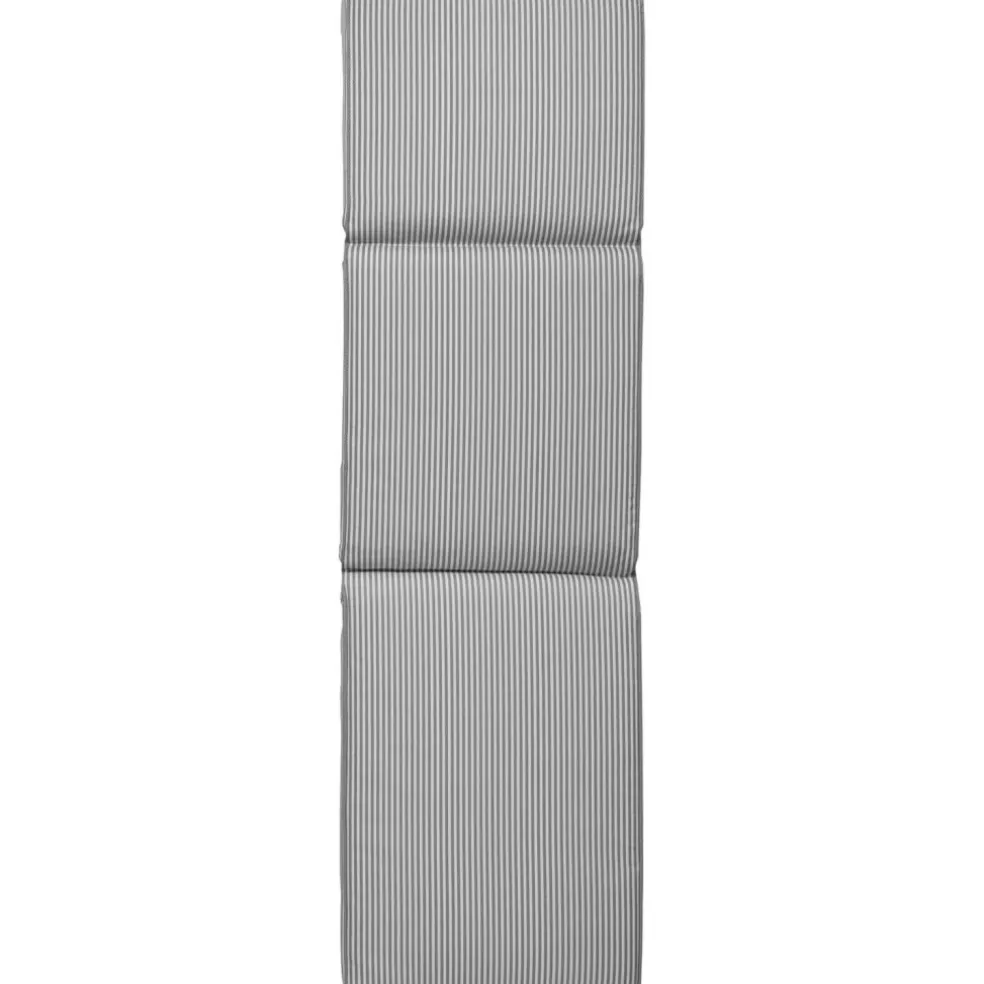 Narrow Stripe Sunbed Cushion 50x186 cm, Grey