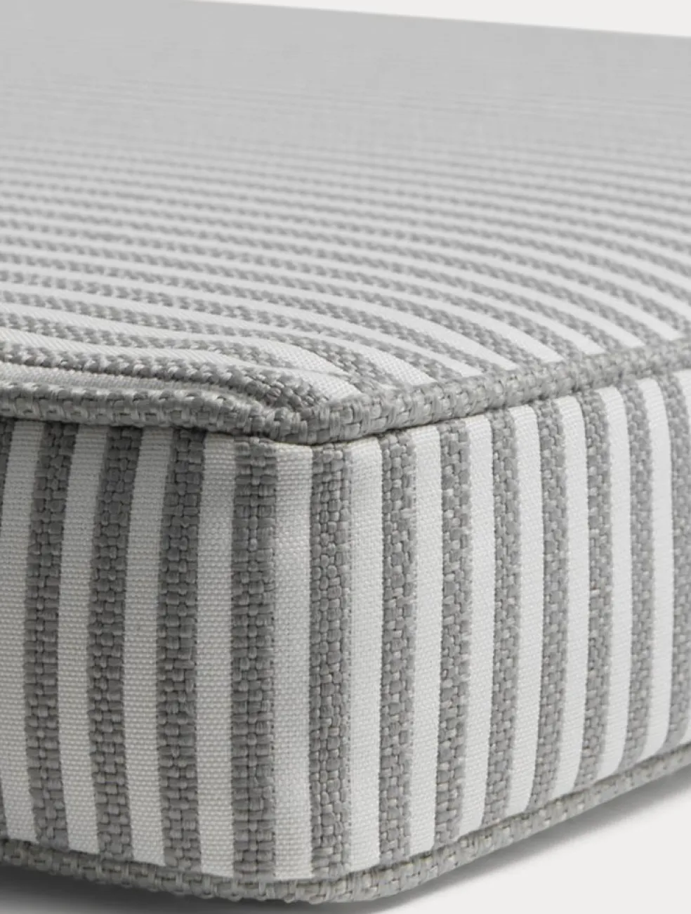 Narrow Stripe Sunbed Cushion 50x186 cm, Grey