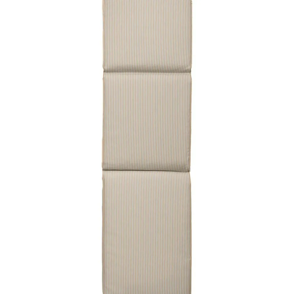 Narrow Stripe Sunbed Cushion 50x186 cm, Grey