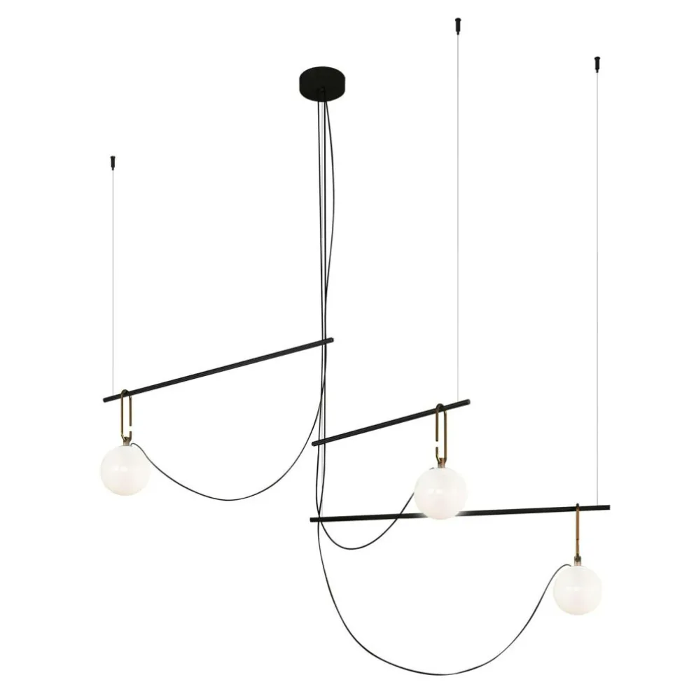 NH S3 14 Ceiling Lamp, Black / Brass
