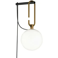 NH Wall Lamp, Black / Brass
