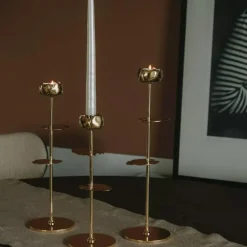 Ninfea Alta Candlestick Gold, 40 cm