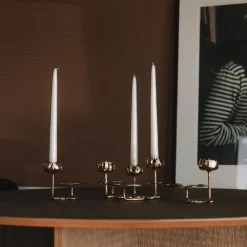 Ninfea Grande Candle Holder, Nickel Plated