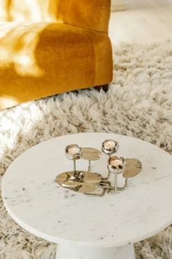 Ninfea Grande Candle Holder, Nickel Plated