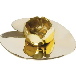 Ninfea Piccola Candle Holder, Brass