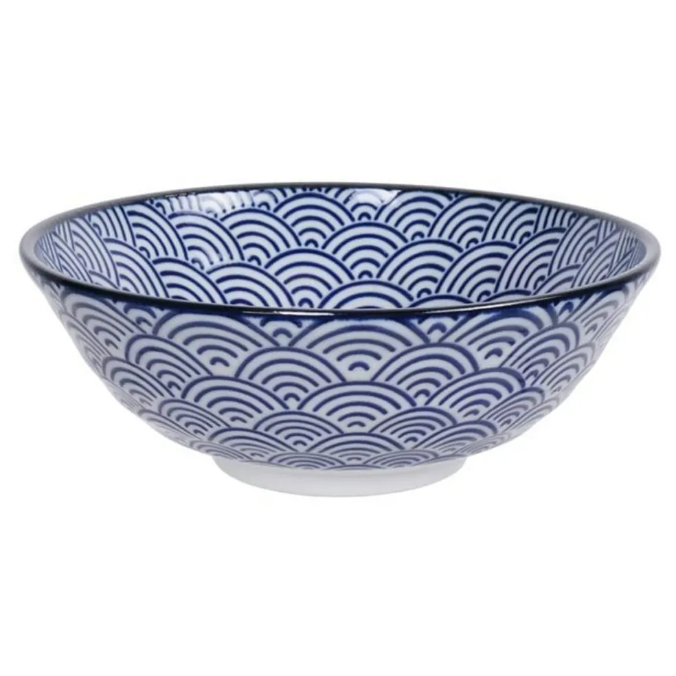 Nippon Blue Soba Bowl 1 L, Wave
