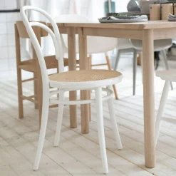 No 14 Dining Chair, Coffee / Rattan