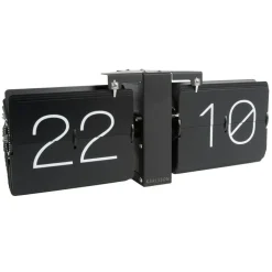 No Case Flip Wall/Table Clock, Black/Chrome