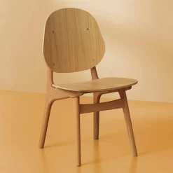 Noble Chair, Black Lacquered Beech / Moss Green