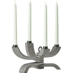 Nordic Light Candlestick With 4 Arms, Black