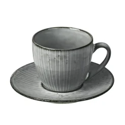 Nordic Sea Cup With Saucer 15 cl, Grey