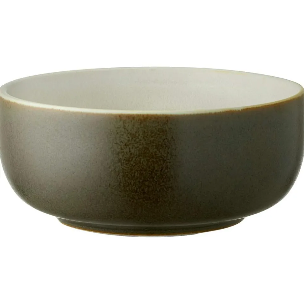 North Bowl 11 cm, Matte White/Shiny Moss