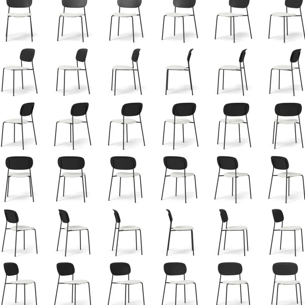 Note Chair, Oak / Beige Bouclé / White