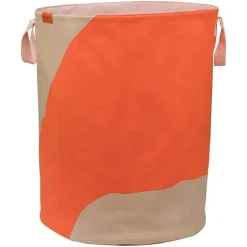 NOVA ARTE Laundry Basket, Orange/Latte