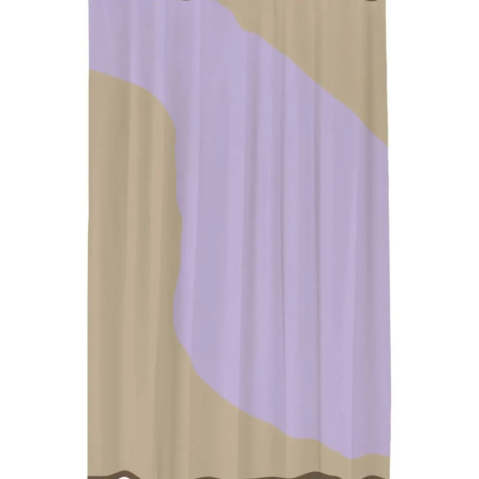 NOVA ARTE Shower Curtain 150x200 cm, Orange/Latte