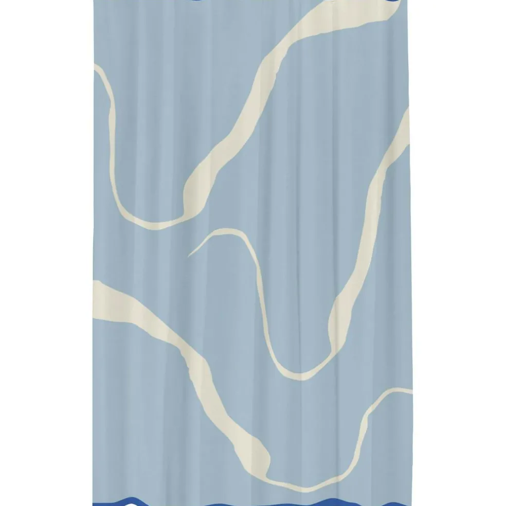 NOVA ARTE Shower Curtain 150x200 cm, Orange/Latte
