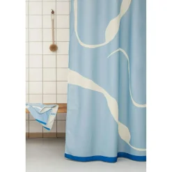 NOVA ARTE Shower Curtain 150x200 cm, Orange/Latte
