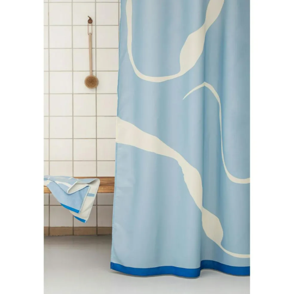 NOVA ARTE Shower Curtain 150x200 cm, Orange/Latte