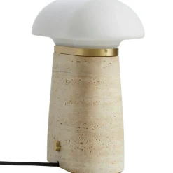 Nova Table Lamp, Ivory Travertine