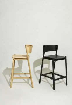 Oblique Bar Stool, Natural