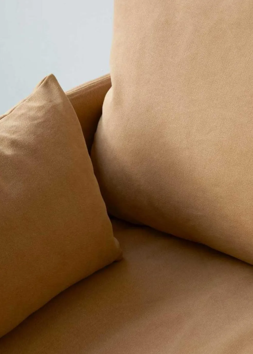 Offset Armchair Removable Upholstery Cotlin, Poppy Seed