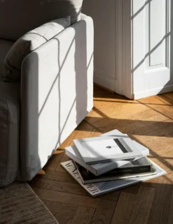 Offset Armchair Removable Upholstery Cotlin, Poppy Seed