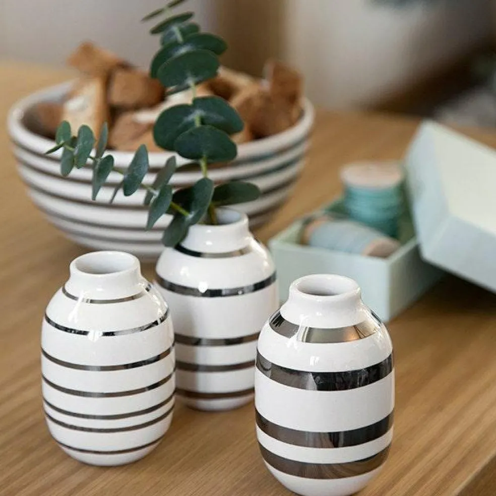 Omaggio Vase Miniature 3-pack, Silver