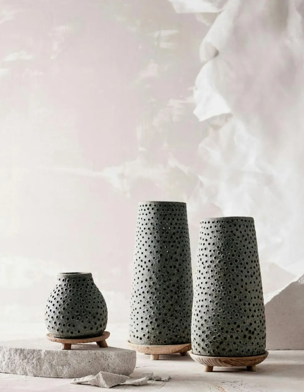 Oria Lantern Grey 30 cm