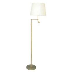 Orlando Floor Lamp, Chromium/White