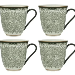 Ostindia Floris Mug 30 cl 4-pack, Green