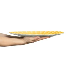 Oyster Dish 35x30 cm, Plum