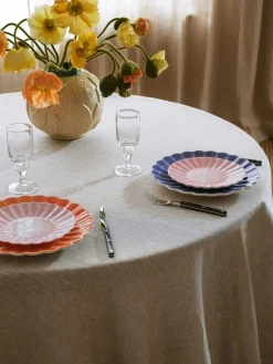 Oyster Plate, Orange, 20 cm