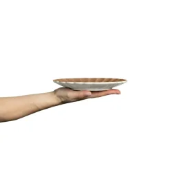 Oyster Plate, Orange, 20 cm