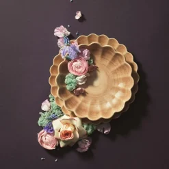 Oyster Plate, Yellow, 28 cm