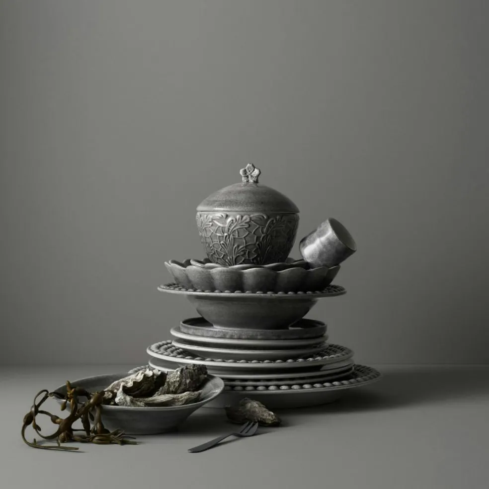 Oyster Plate, Yellow, 28 cm