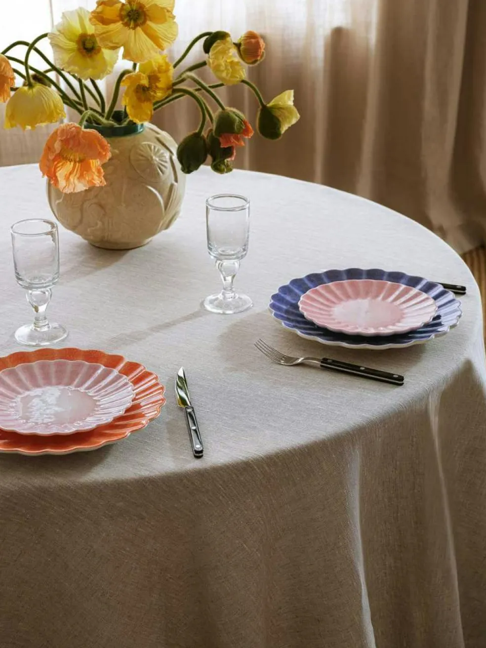 Oyster Plate, Yellow, 28 cm