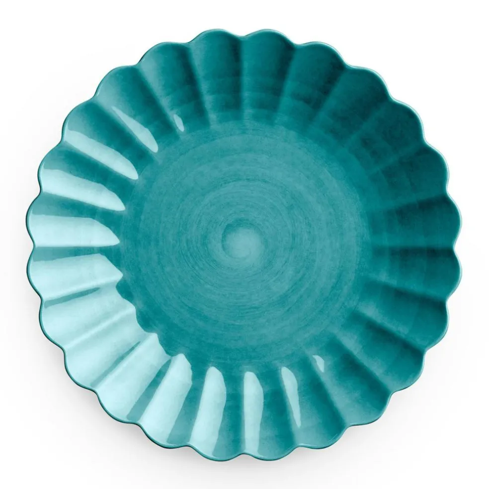 Oyster Plate, Yellow, 28 cm