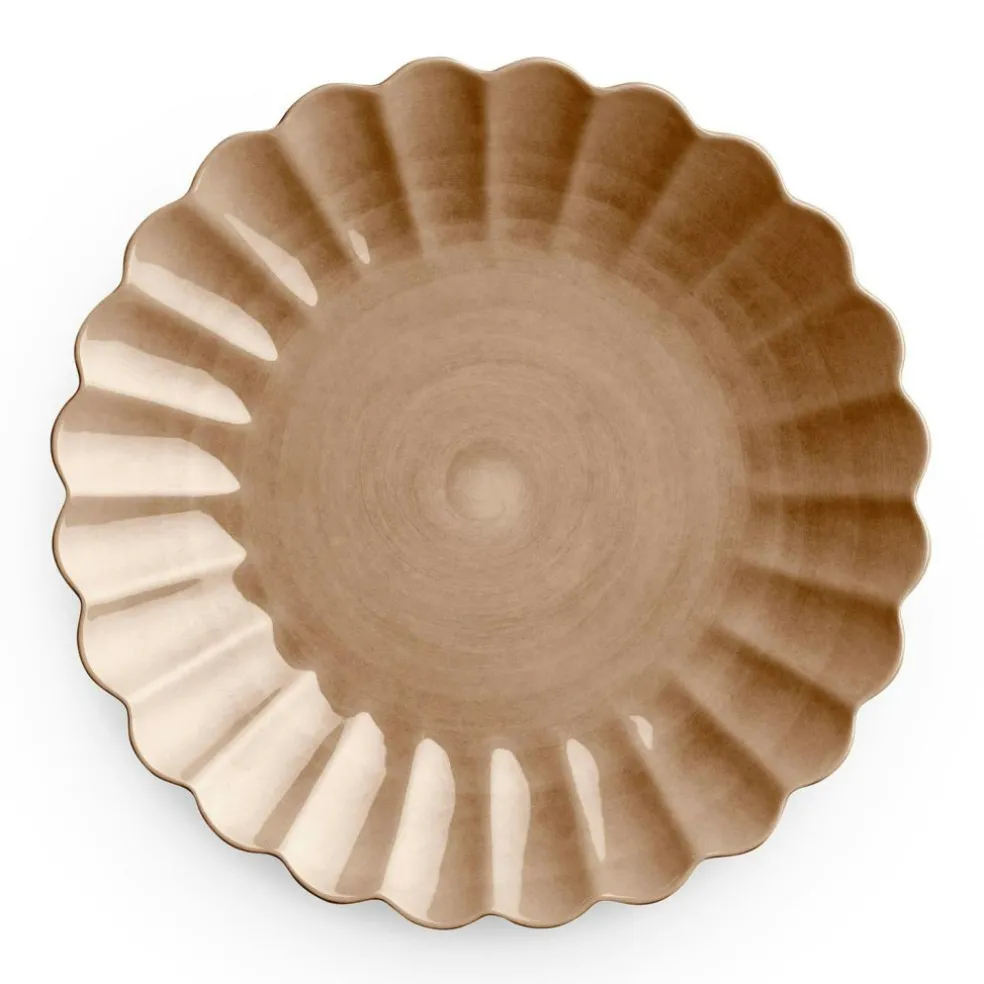 Oyster Plate, Yellow, 28 cm