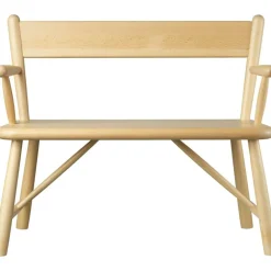P11 Bench 70 cm, Lacquered Beech / Nature