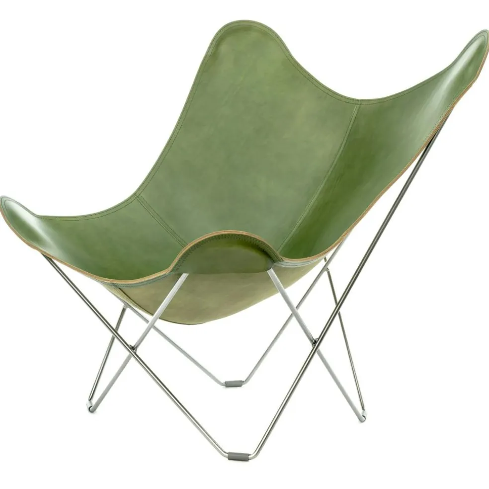Pampa Mariposa Chair, Grass Green/ Chrome