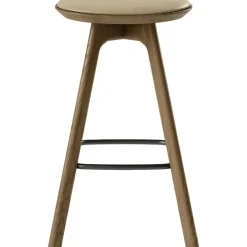 Pauline Bar Stool 75 cm, Oiled Oak / Leather Almond