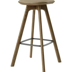 Pauline Bar Stool 75 cm, Oiled Oak / Leather Almond