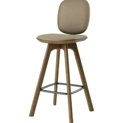 Pauline Comfort Bar Chair 75 cm, Fumed Oak / Leather Almond