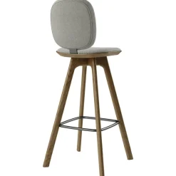 Pauline Comfort Bar Chair 75 cm, Fumed Oak / Leather Almond
