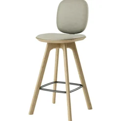 Pauline Comfort Bar Chair 75 cm, Oiled Oak / Hallingdal Grey