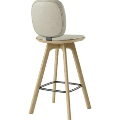 Pauline Comfort Bar Chair 75 cm, Oiled Oak / Hallingdal Grey