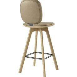 Pauline Comfort Bar Chair 75 cm, Oiled Oak / Hallingdal Grey