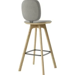 Pauline Comfort Bar Chair 75 cm, Oiled Oak / Hallingdal Grey