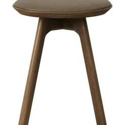 Pauline Stool, Fumed Oak / Leather Cinnamon